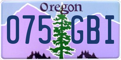 OR license plate 075GBI