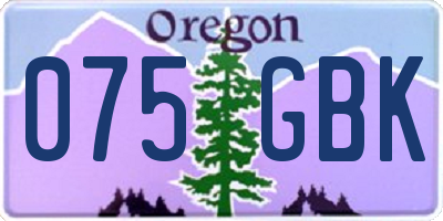 OR license plate 075GBK