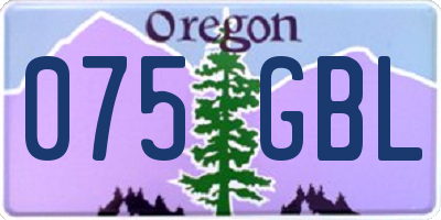 OR license plate 075GBL