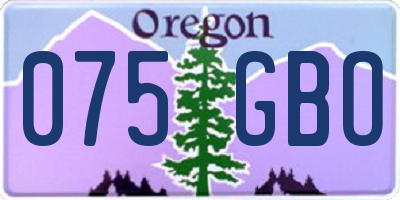 OR license plate 075GBO
