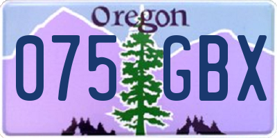 OR license plate 075GBX
