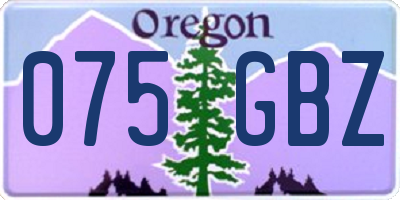 OR license plate 075GBZ