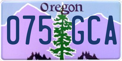 OR license plate 075GCA