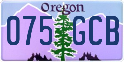 OR license plate 075GCB