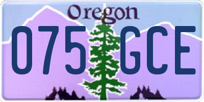 OR license plate 075GCE