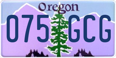 OR license plate 075GCG