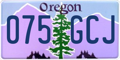 OR license plate 075GCJ