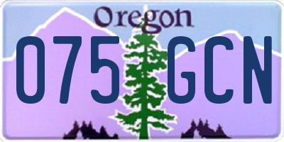 OR license plate 075GCN