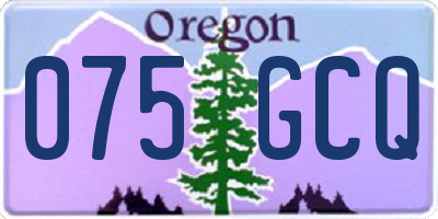 OR license plate 075GCQ
