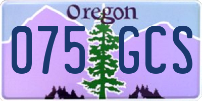 OR license plate 075GCS