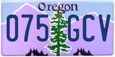 OR license plate 075GCV