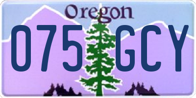 OR license plate 075GCY