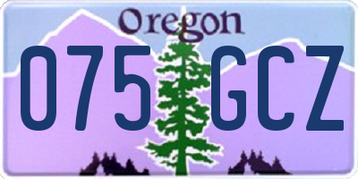 OR license plate 075GCZ
