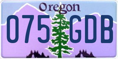 OR license plate 075GDB
