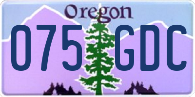 OR license plate 075GDC
