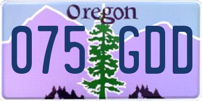 OR license plate 075GDD