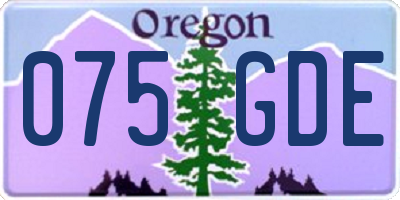 OR license plate 075GDE