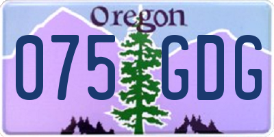 OR license plate 075GDG