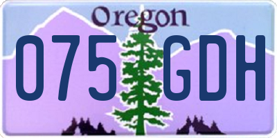 OR license plate 075GDH