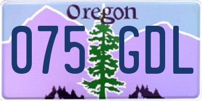 OR license plate 075GDL
