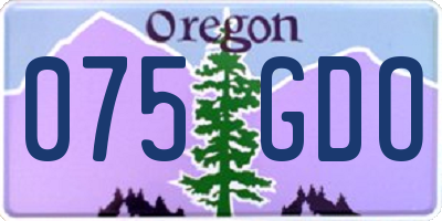 OR license plate 075GDO