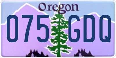 OR license plate 075GDQ