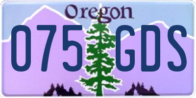 OR license plate 075GDS