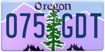 OR license plate 075GDT
