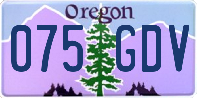 OR license plate 075GDV