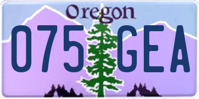 OR license plate 075GEA