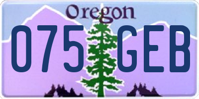 OR license plate 075GEB