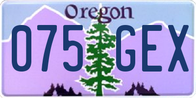 OR license plate 075GEX