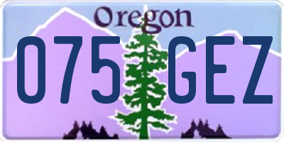 OR license plate 075GEZ