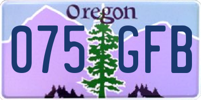 OR license plate 075GFB