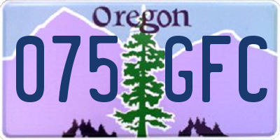 OR license plate 075GFC