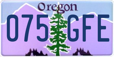 OR license plate 075GFE
