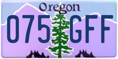 OR license plate 075GFF