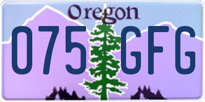 OR license plate 075GFG