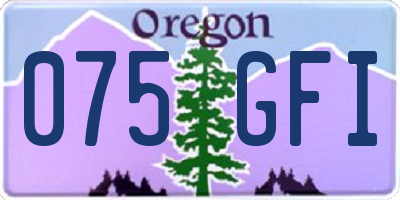 OR license plate 075GFI
