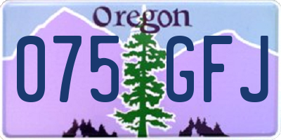 OR license plate 075GFJ