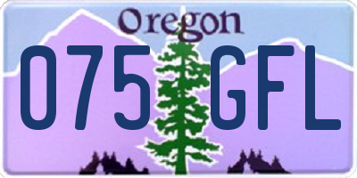 OR license plate 075GFL