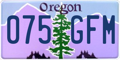 OR license plate 075GFM