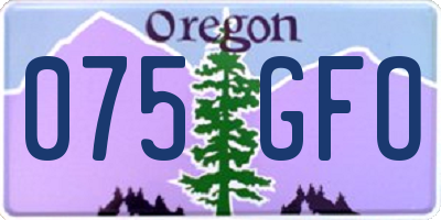 OR license plate 075GFO