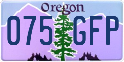 OR license plate 075GFP