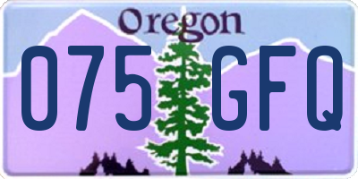 OR license plate 075GFQ