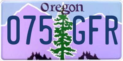 OR license plate 075GFR