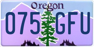 OR license plate 075GFU