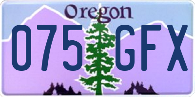OR license plate 075GFX