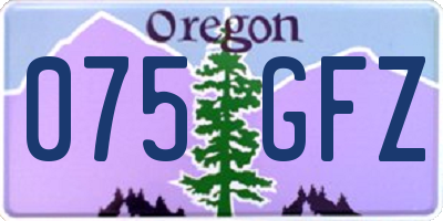 OR license plate 075GFZ