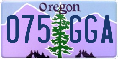 OR license plate 075GGA